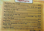 Piper's Pizza House menu