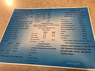 Blue's Cafe menu