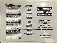 Mr Young Chinese restaurant menu