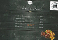 Café Pont De La Pierre menu