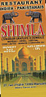 Shimla menu