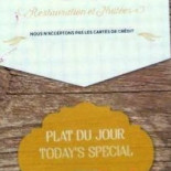 Refuge De Lognan menu