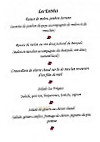 LA TABLE DE LA FREGATE menu