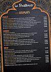 Le Shalimar menu