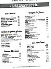 CAFE DE LA GRILLE menu