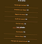 Le Coligny menu