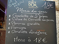 Le Marais menu