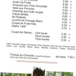 L Auberge De La Croix D’augas menu