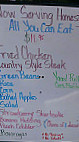 Deans Southern Bistro menu
