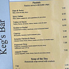 Keg's menu