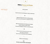 La Table du Chazal menu