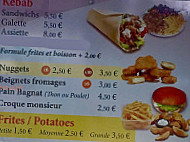 Stop Kebab menu