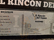 El Rincon Del Tapeo menu