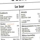à La Folie menu