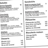 à La Folie menu