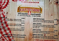 La P'tite Savoie menu