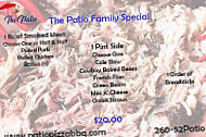 The Patio Pizza Bbq menu