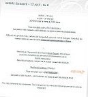 Le Valloon De Cherisy menu