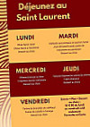 Le Saint Laurent menu
