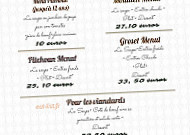 La Table Du Boulanger menu