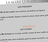 La Mare Ô Poissons menu