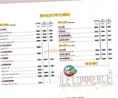 Brasserie du Commerce menu