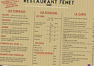 Fenet menu