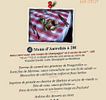 Bistrot La Charrette menu