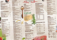 The Big Bull Restaurant menu