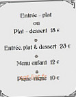 Le Parisien menu