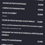 La Brocherie menu