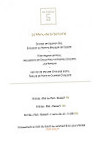 La Table Du 5 menu