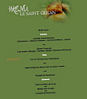 Le Saint Geran menu