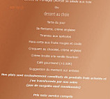 Auberge De La Renaissance menu