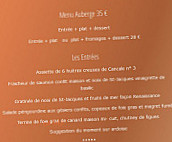 Auberge De La Renaissance menu