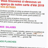 Le Corsicaveyron Cardápio