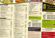 Pizzeria Alt Bugramm menu
