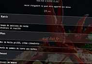 La Tetrade Côte Lac menu