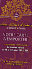 Aux delices d'epices menu