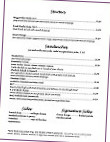 Ginnie's Restaurant And Coffee Bar menu