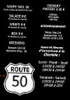 Route 50 menu