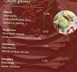 Auberge De La Combe Geay menu