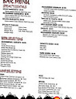 Two Dog Flats Grill menu