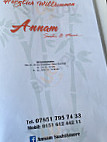 Annam Food & Sushi menu