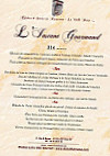 La Vieille Braise menu