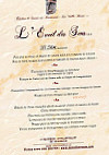 La Vieille Braise menu