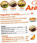 Arepado menu