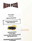 Aldo Pizza menu