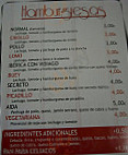 Coloniales La Palmera menu