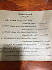 Rocanevada menu